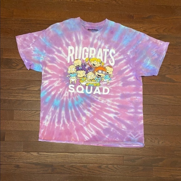 NICKELODEON RUGRATS PURPLE TIE DYE T-SHIRT SZ XL RARE - Picture 3 of 8